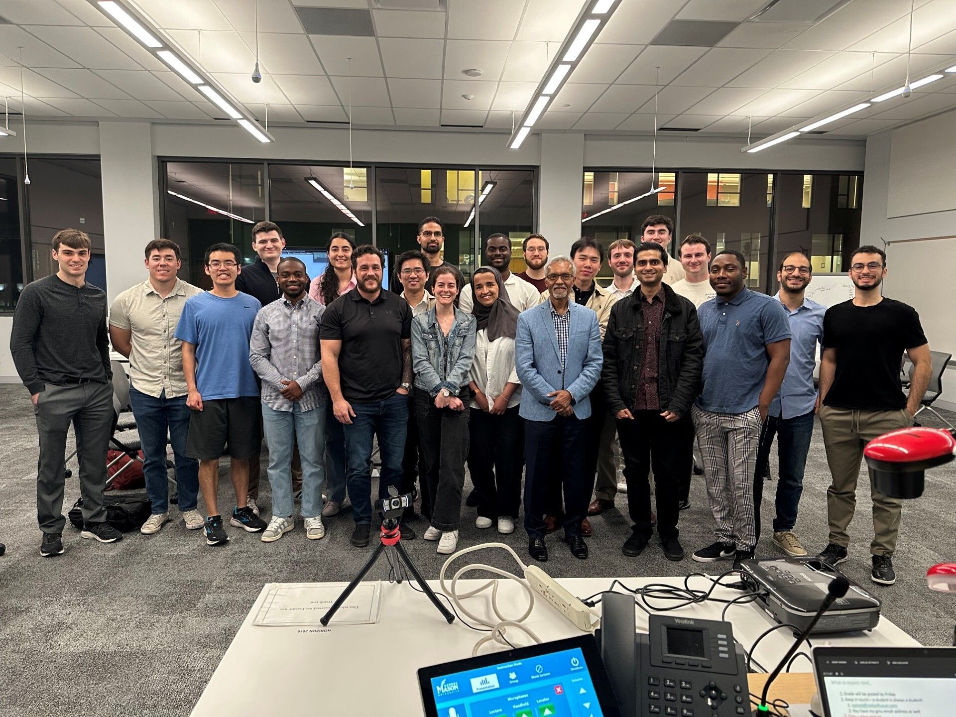 Prof. Hasan with his class of MSF 705 at George Mason University