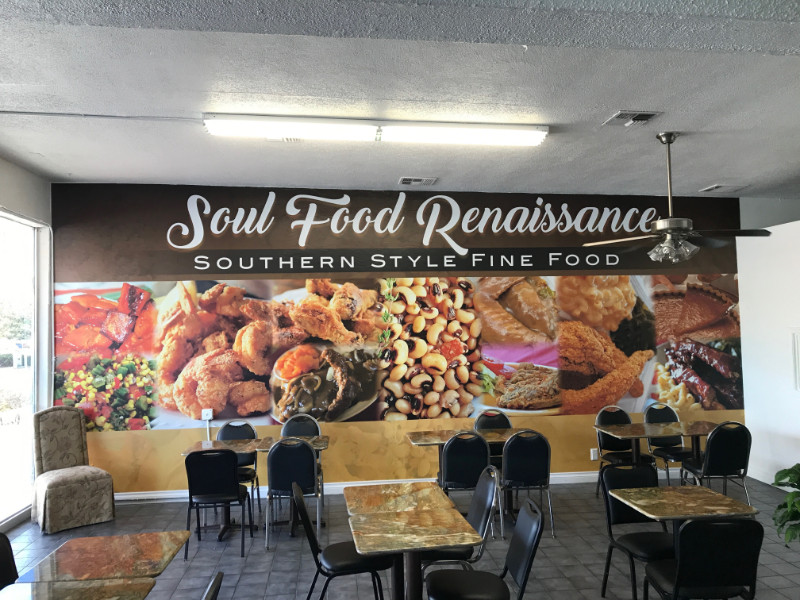 Restaurant Signs And Graphics Windows Wall Murals Fullerton Ca 92832 Restaurant Wall Mural