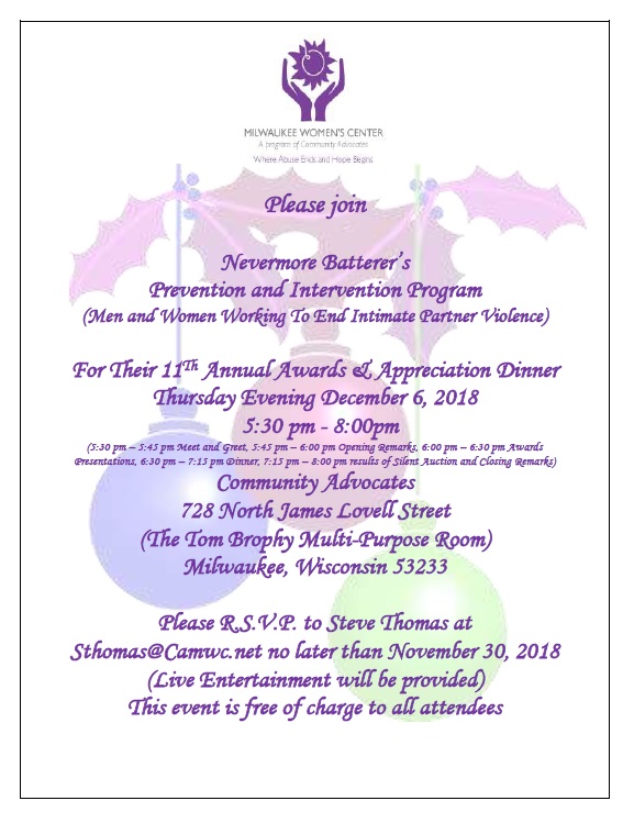 Nevermore's 11th Annual Awards & Appreciation Dinner