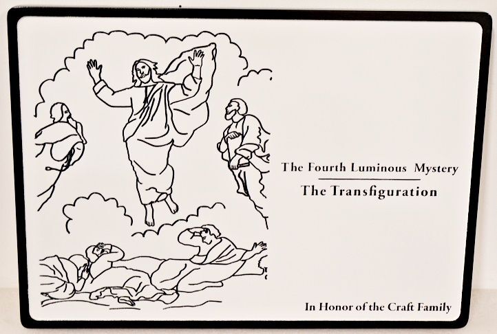 D13287B - Carved HDU Sign for "The Fourth Luminous Mystery"