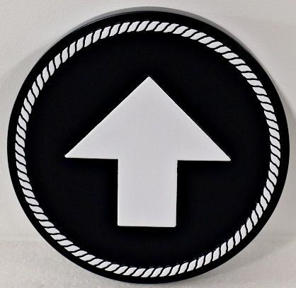 H17530 - Carved and Sandblasted HDU Directional Sign