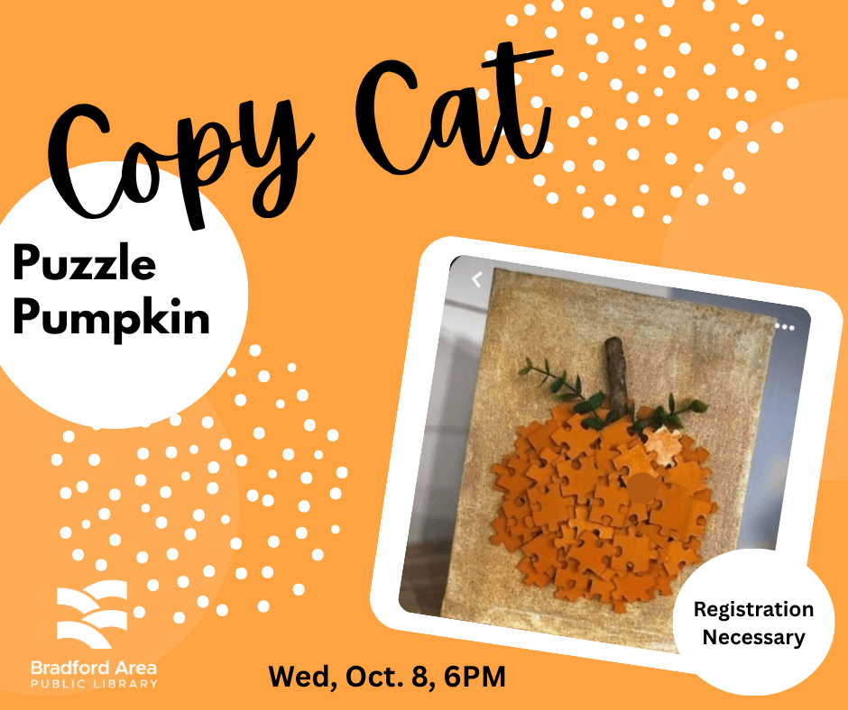 Pumpkin made with puzzle pieces