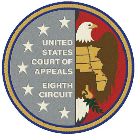 U30125 -  Carved 3-D or 2.5-D  Wall Plaque for the Seal of the US  8th Circuit Court of Appeals