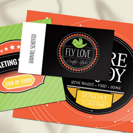 Laminated Silk Business Cards w/Spot UV two sides