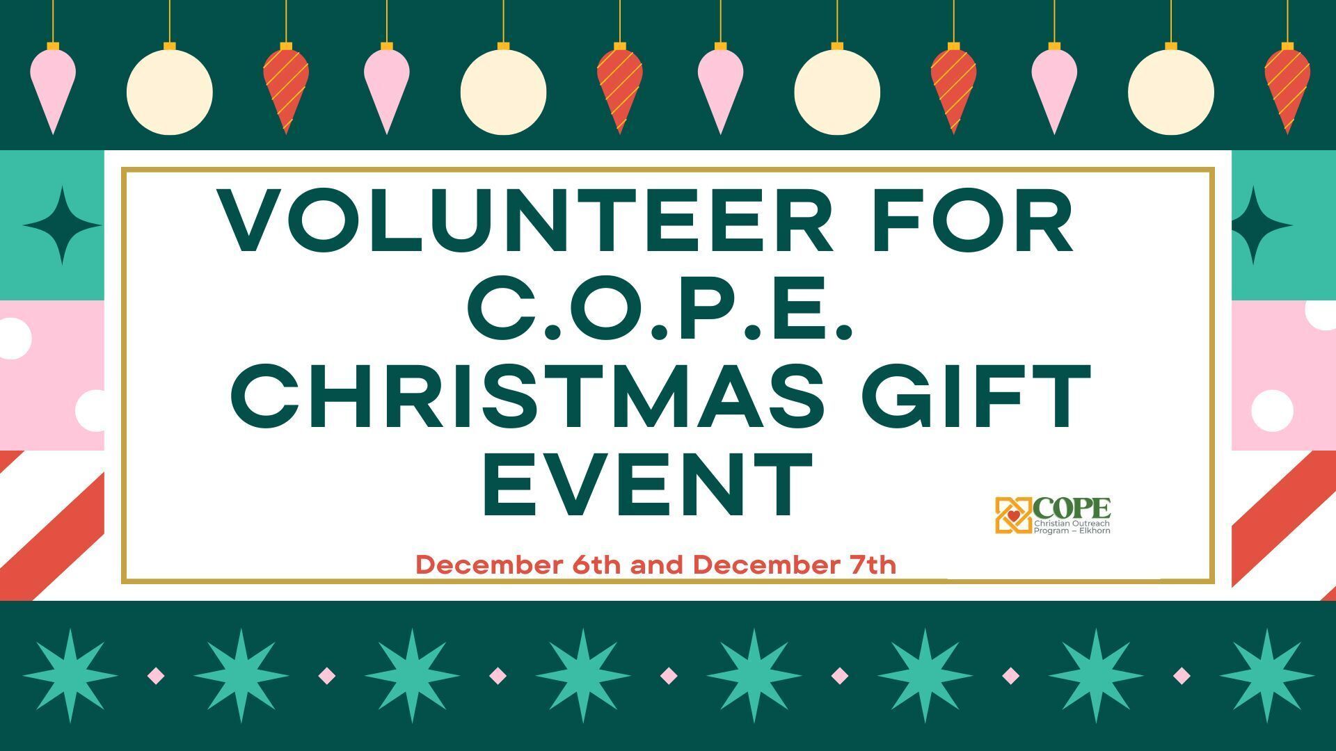 COPE Christmas Gift Event