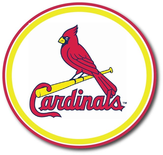 WP-1120 - Carved Wall Plaque of Logo for Cardinals ,MLB,    Artist Painted