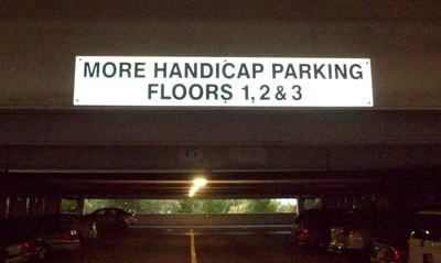 Reflective Parking Garage Sign