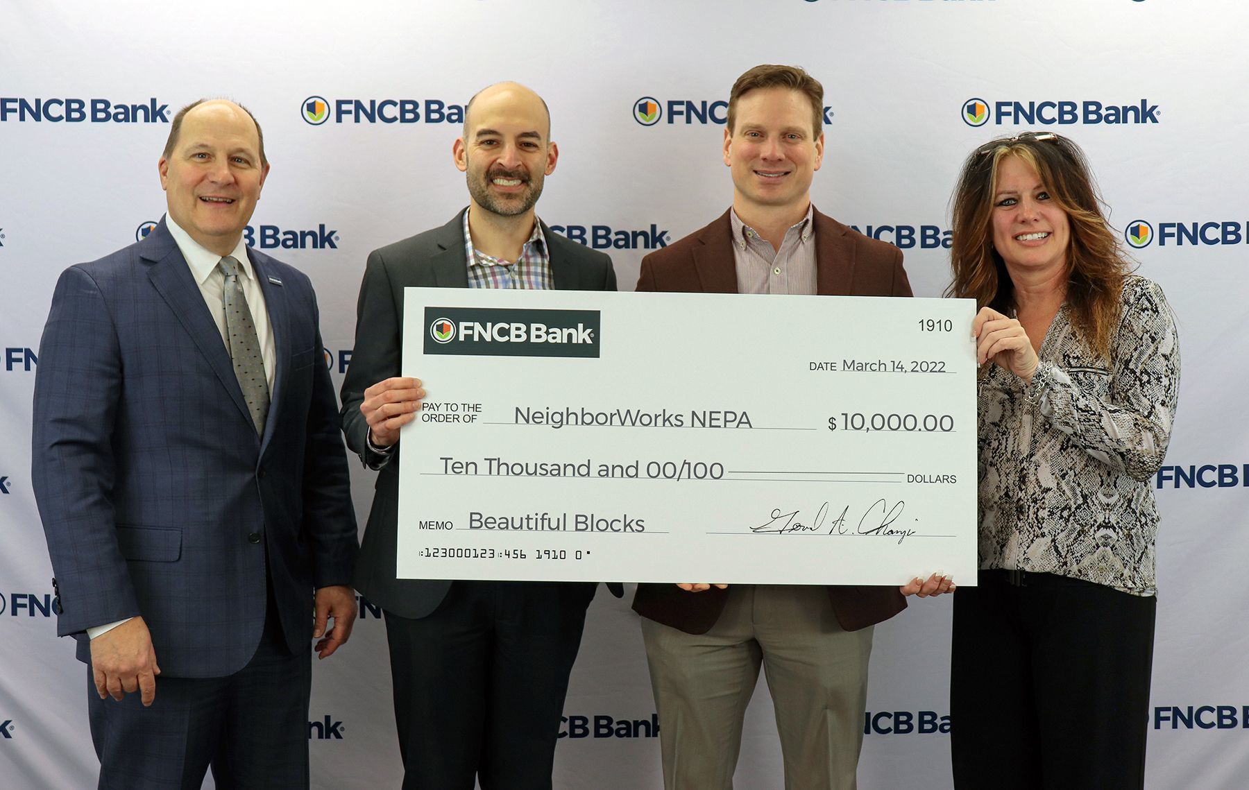 NeighborWorks Receives Contribution from FNCB Bank