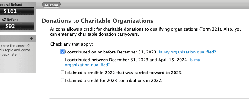Donations to Charitable Organizations