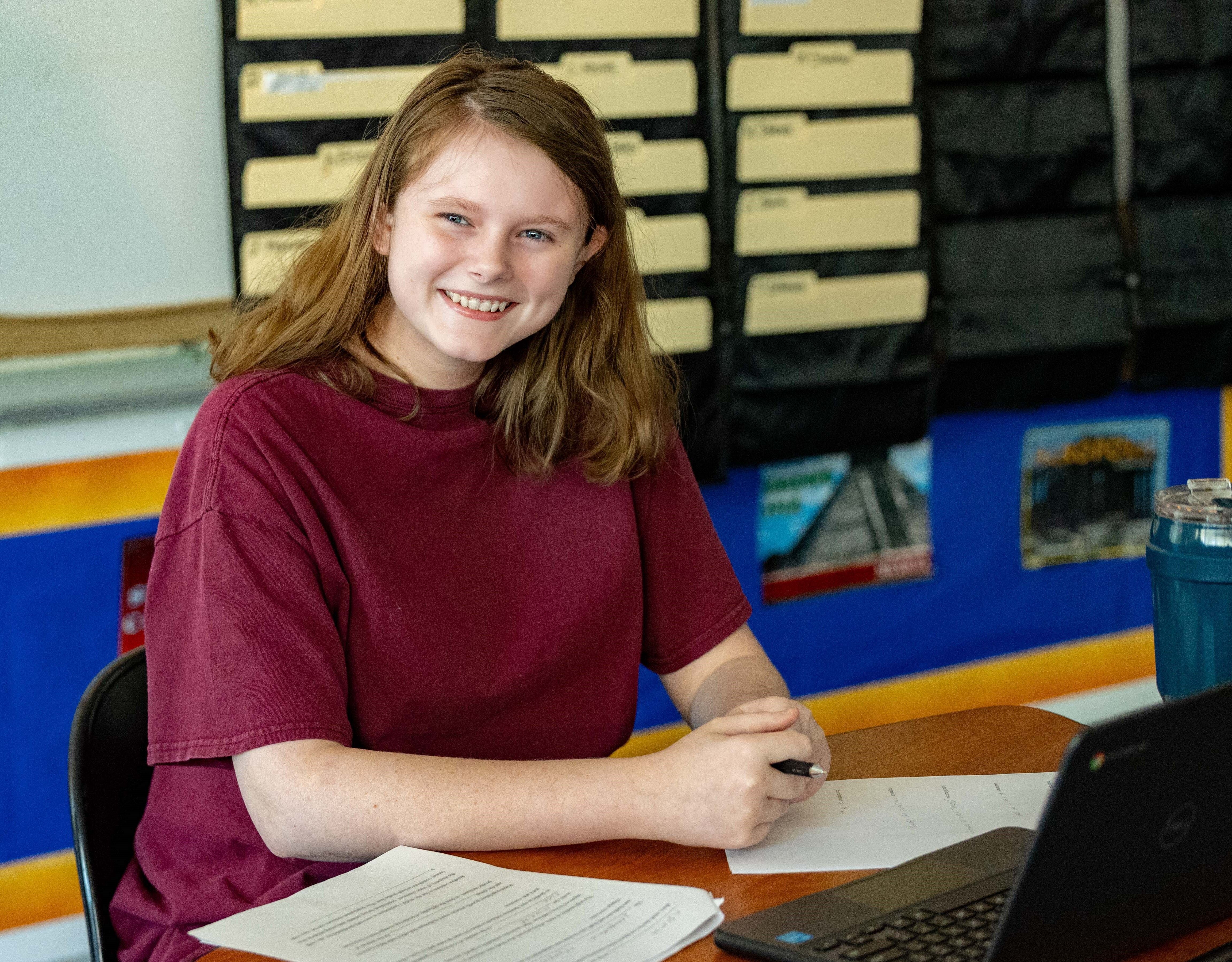 Student smiling