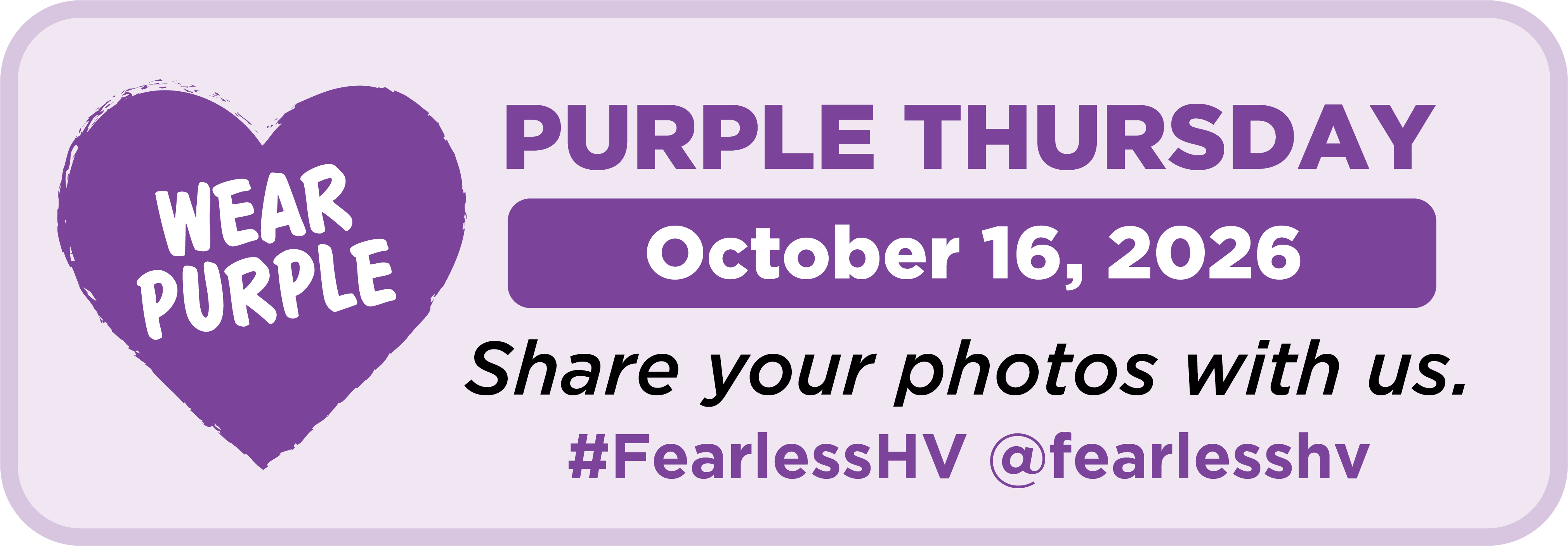 Wear Purple on October 15th