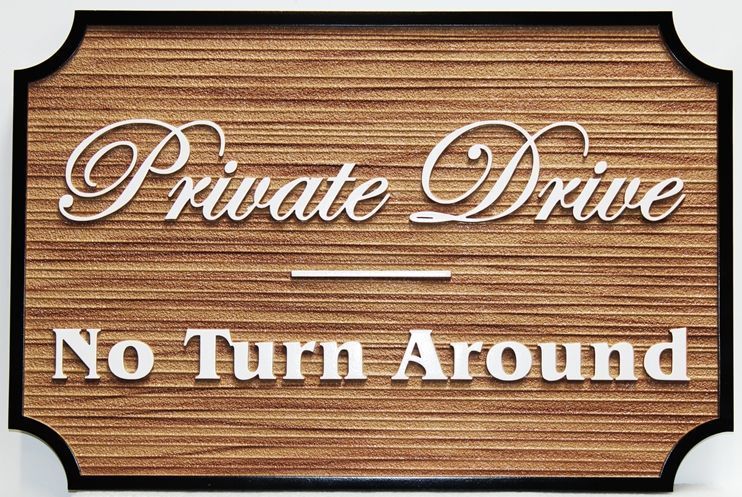 M1917 - Faux Wood HDU Sign for a Private Drive