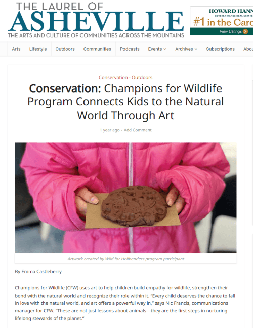 Conservation: Champions for Wildlife Program Connects Kids to the Natural World Through Art