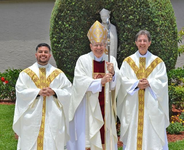 Bishop and new priests