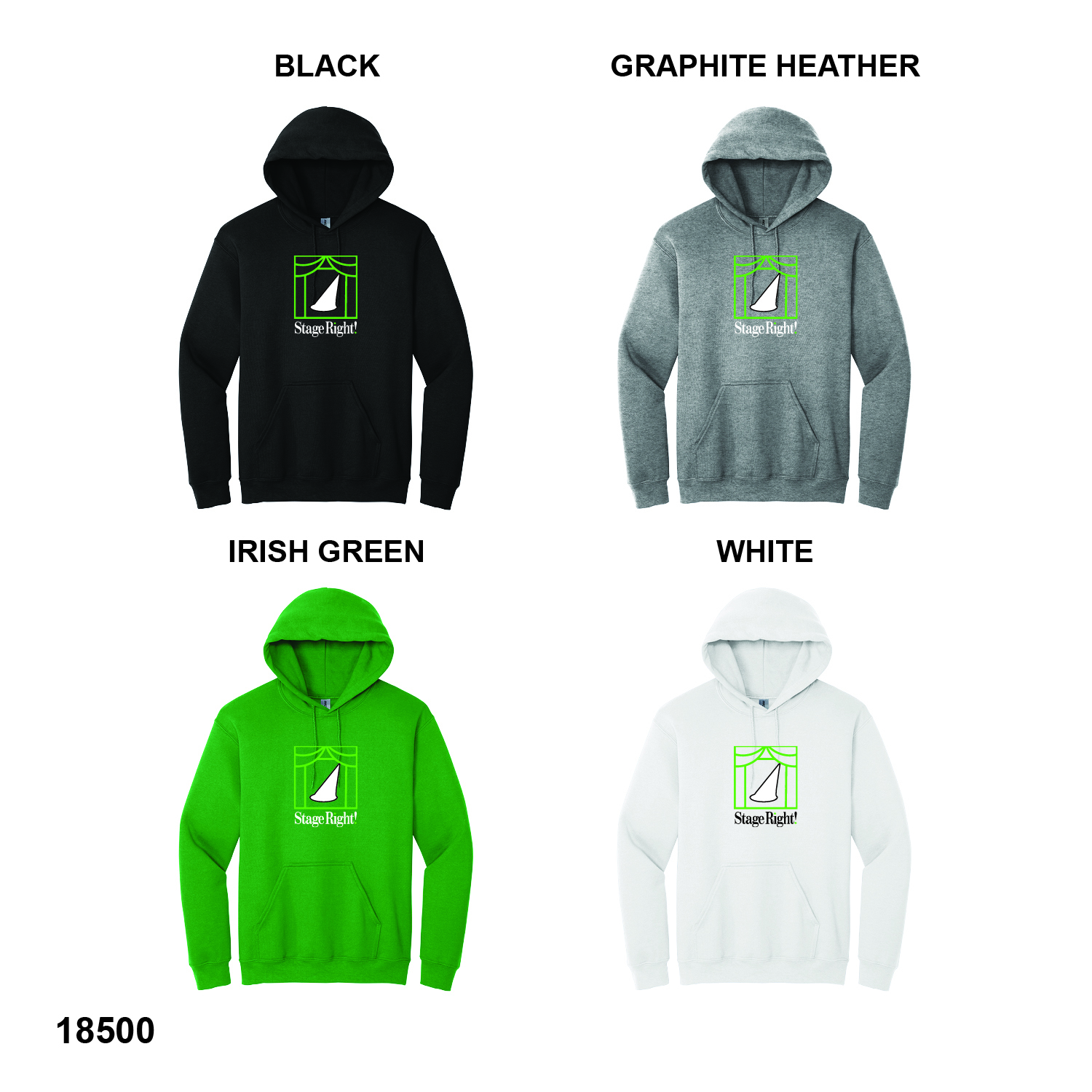 STAGE RIGHT LOGO - Gildan Adult Heavy Blend™ Hooded Sweatshirt
