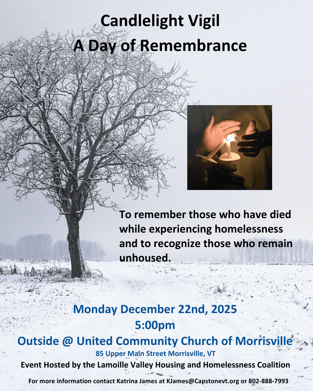 Candlelight Vigil, A Day of Rememberance