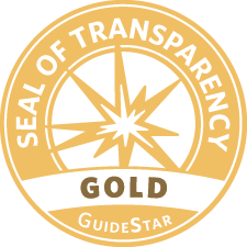 Gold seal of transparency logo.