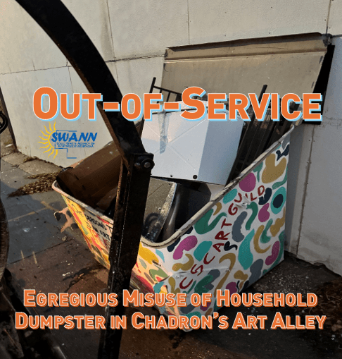 Chadron Art Alley Dumpster Misuse