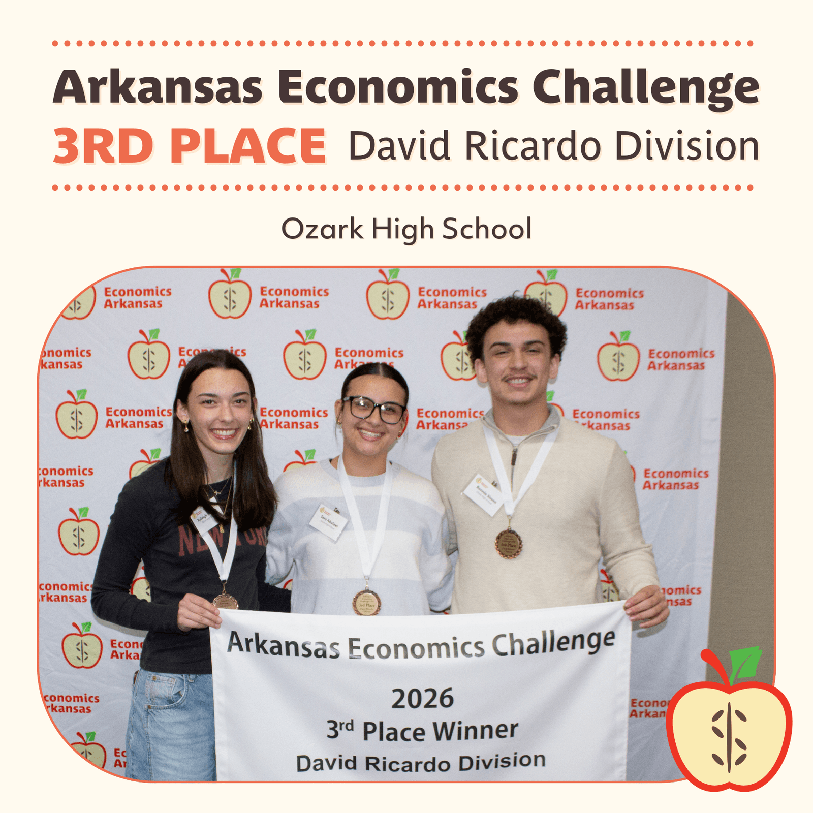 3rd Place David Ricardo Division Ozark High School