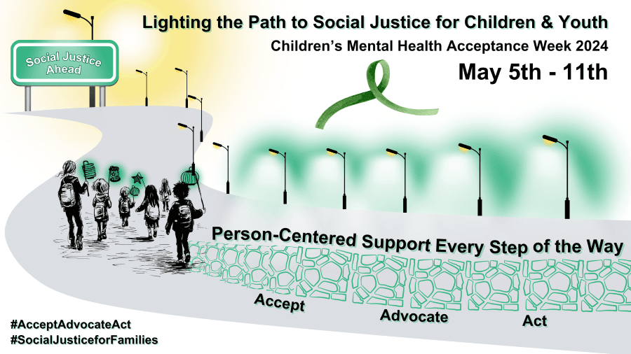 May is Children's Mental Health Awareness Month - Operation Xcel is gifting families with green ribbons to remember to check their child(ren)'s mental wellness.