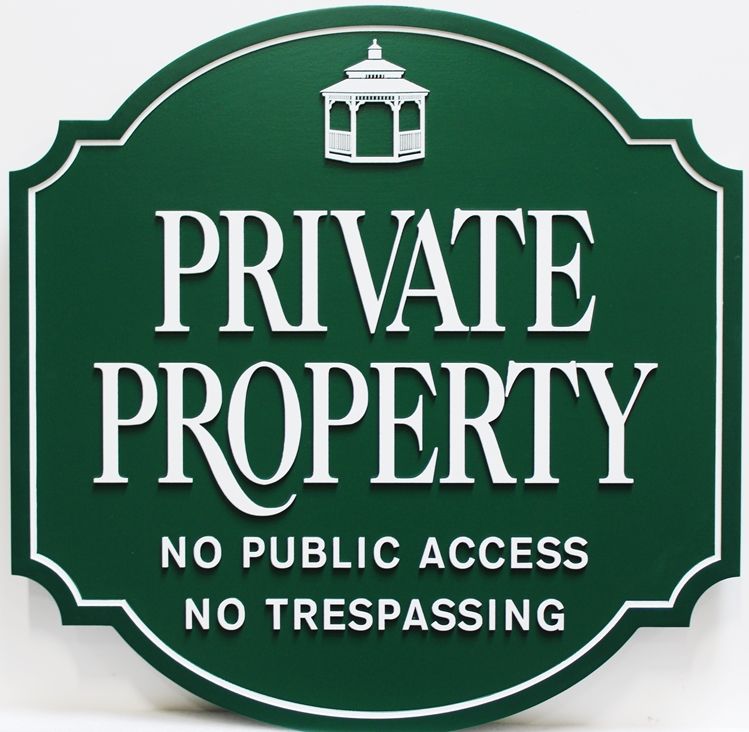 KA20725 - Carved HDU "Private Property " sign for Mendham Lake Estates