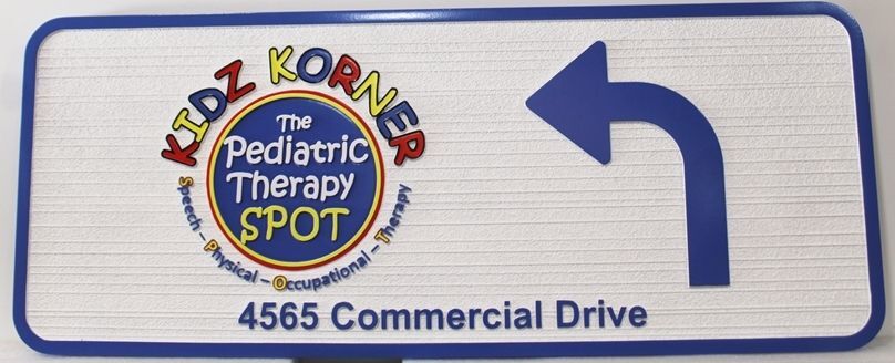 B11164A - Carved Sign for "KIDZ KORNER Pediatric Therapy SPOT"