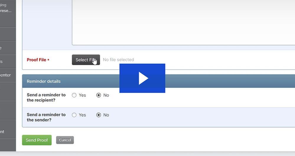 Online Proofing: Send a Proof