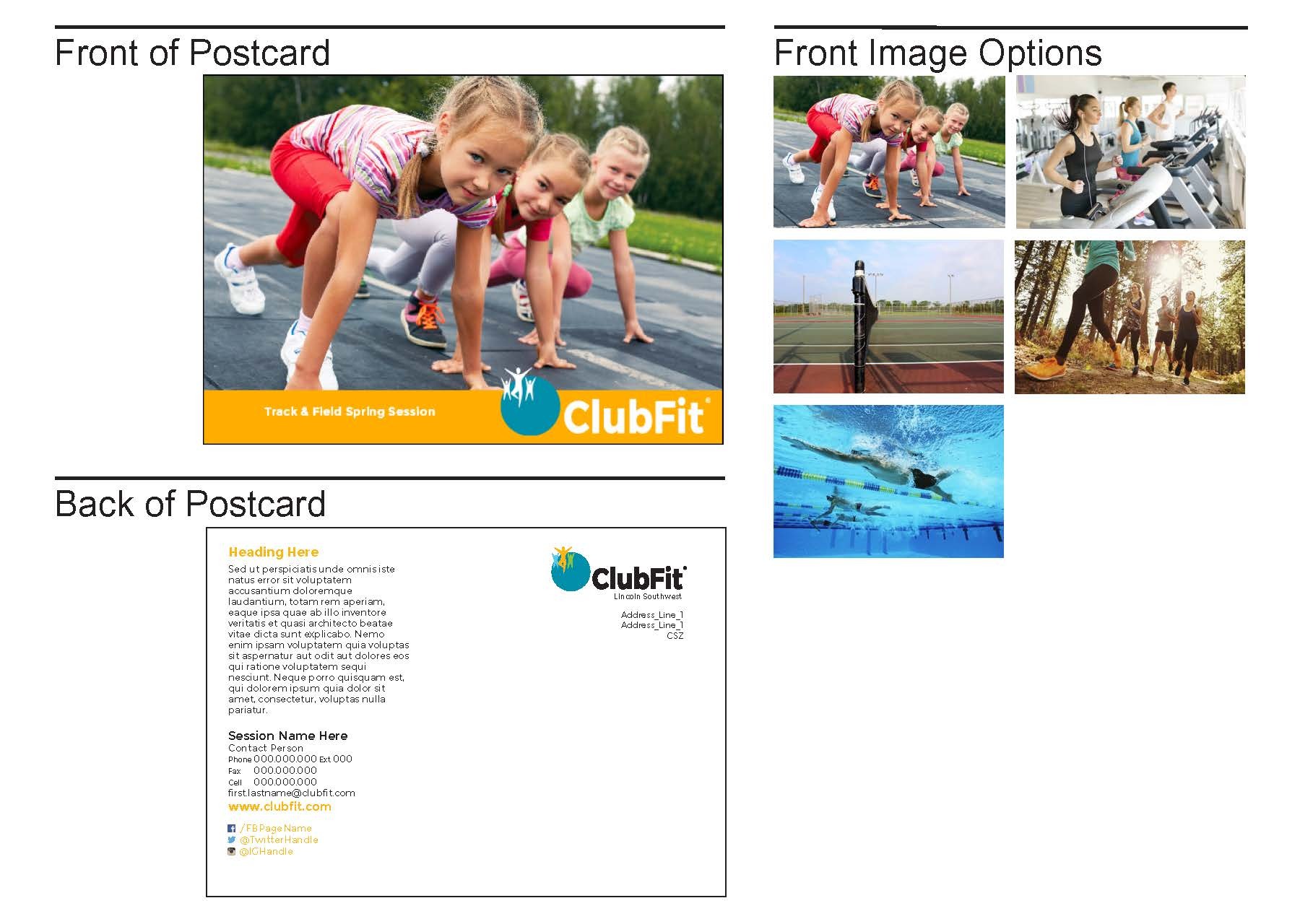 ClubFit Postcard