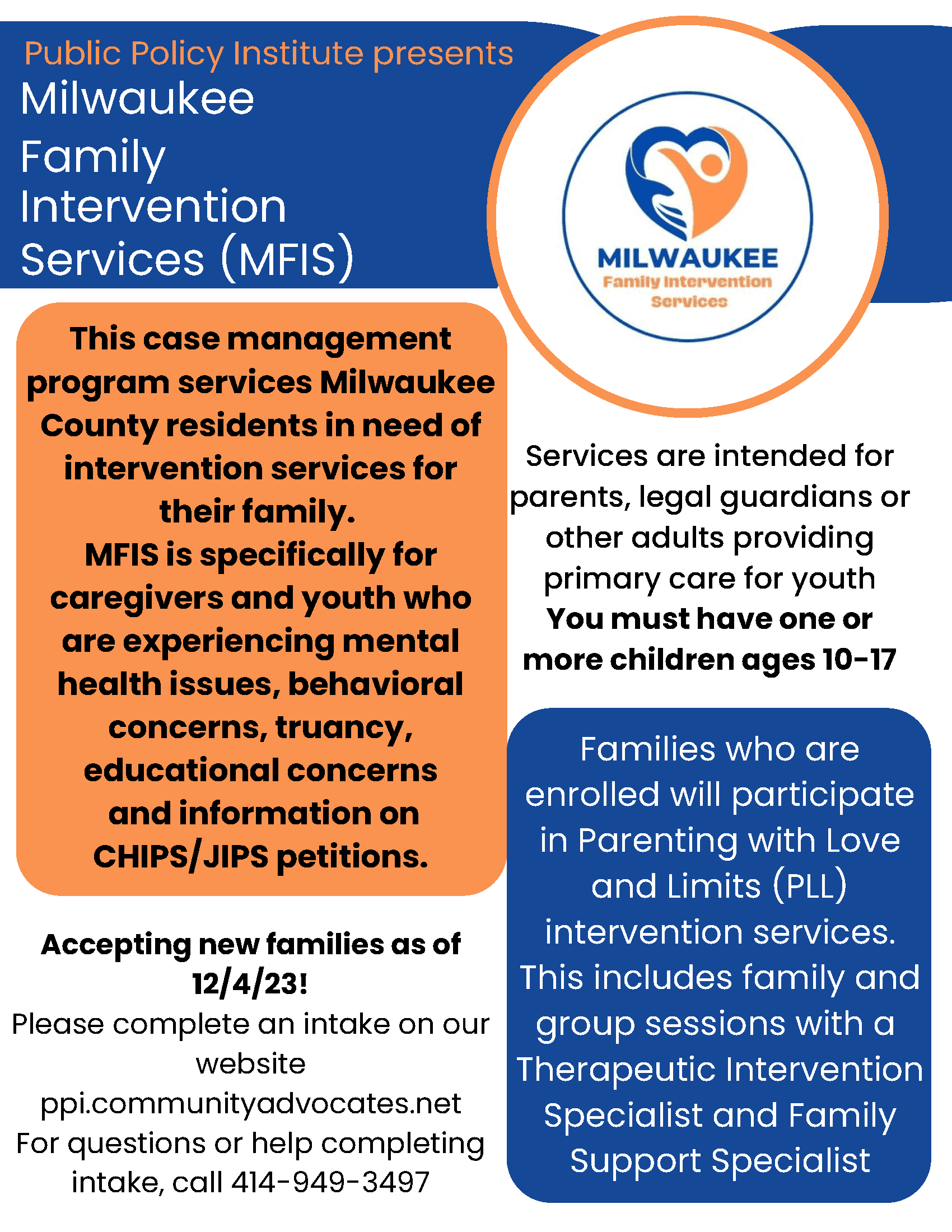 MKE Family Intervention Services | What We Do | Public Policy