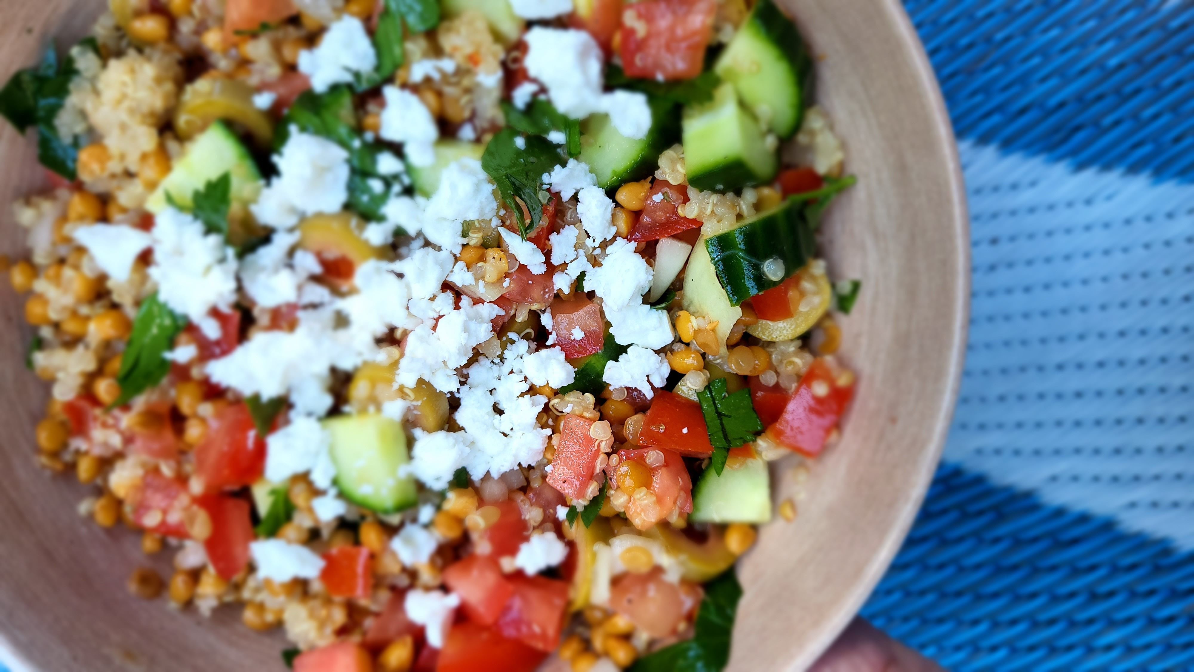 Summer Greek Lentil Salad