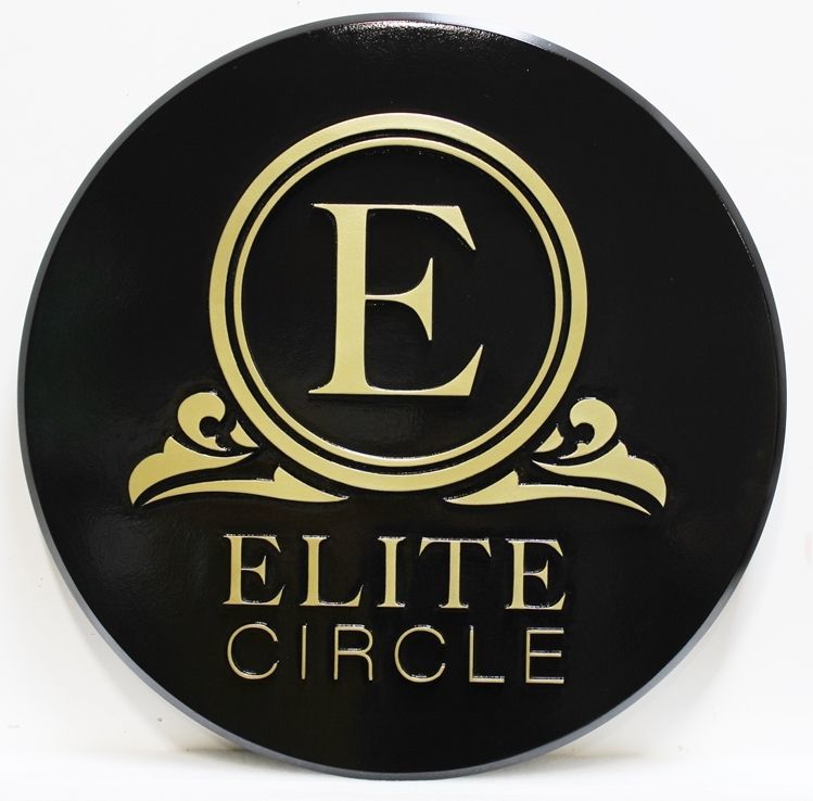 VP-1390 - Carved 2.5-D HDU Plaque of the Seal of the Elite Circle