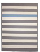 Grey/White/Blue Striped Rug 8' x 10'