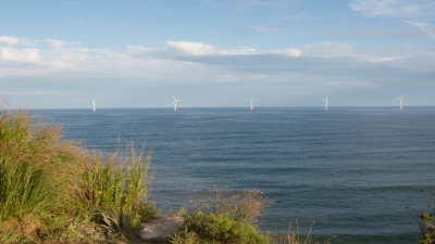 Block Island Wind Farm from Bluff by Kierra Parlagreco