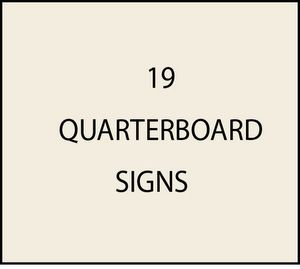 L21850 - Quarterboard Signs with 3-D Art