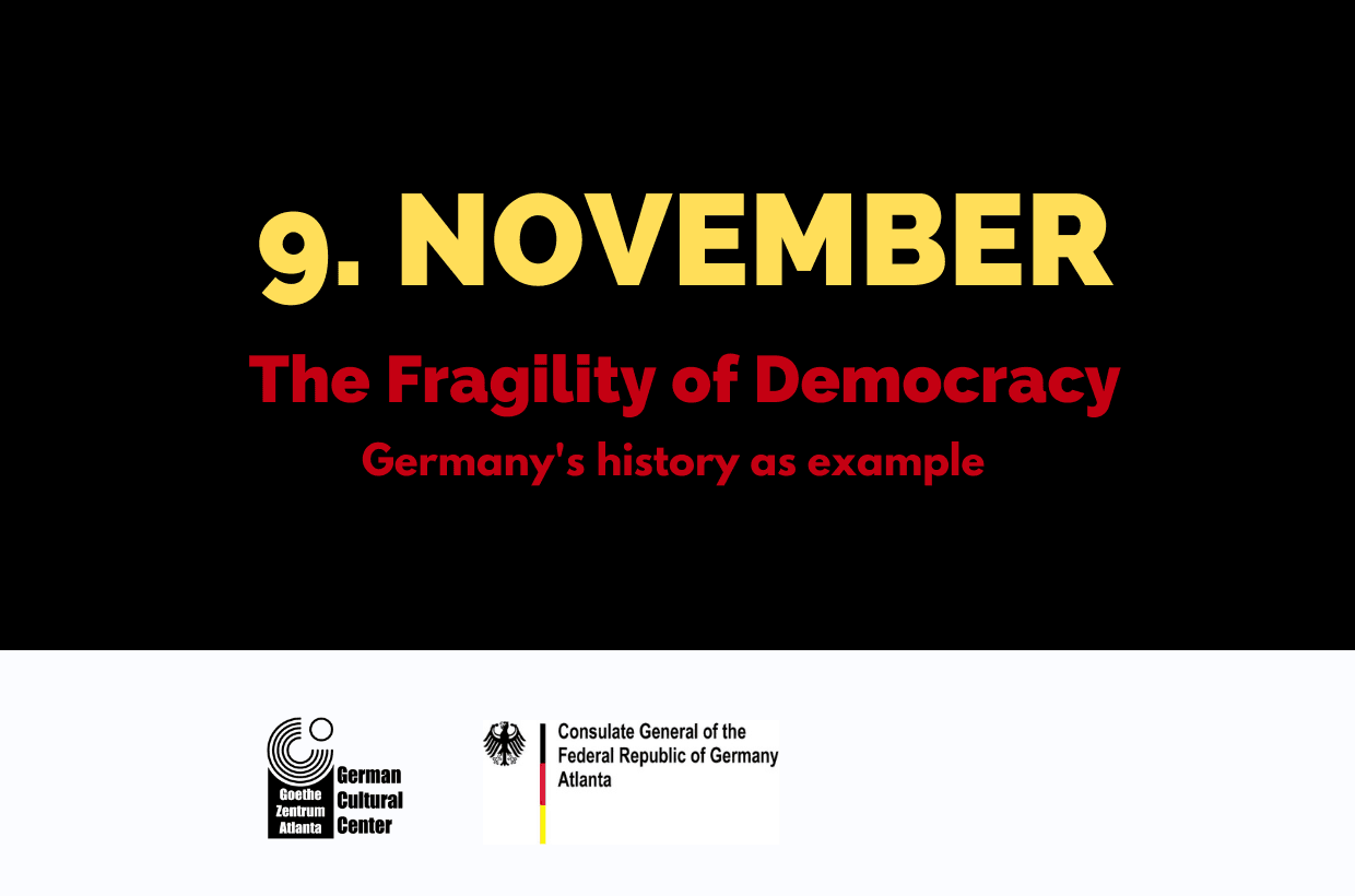 CANCELLED Join the Goethe-Zentrum for a Dialog about the Fragility of Democracy; with Consul General Moltmann
