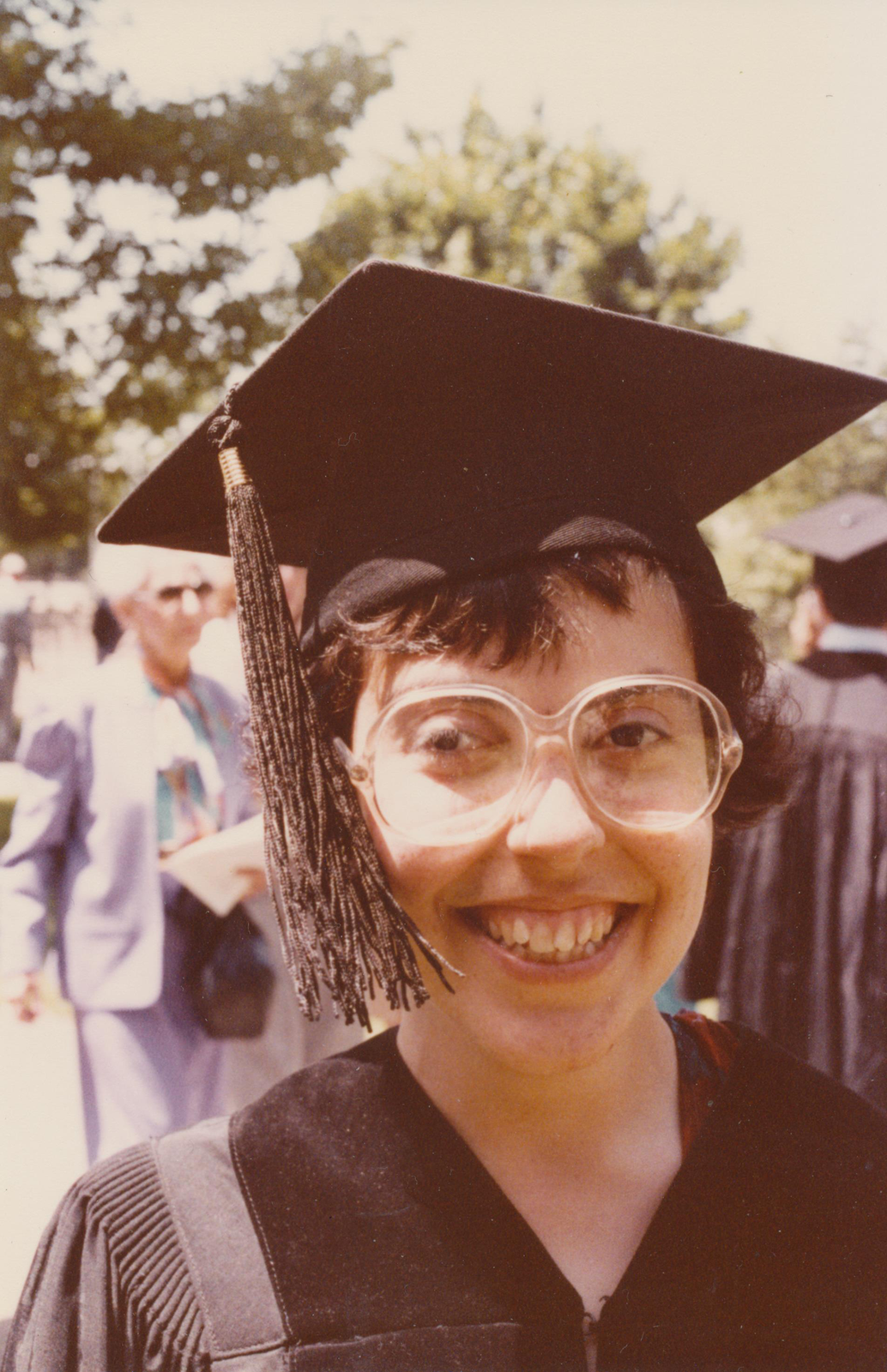 Janet at her graduation from Harvard Law School in 1983.