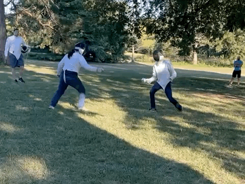 Fencers combat in the annual Espada tournament