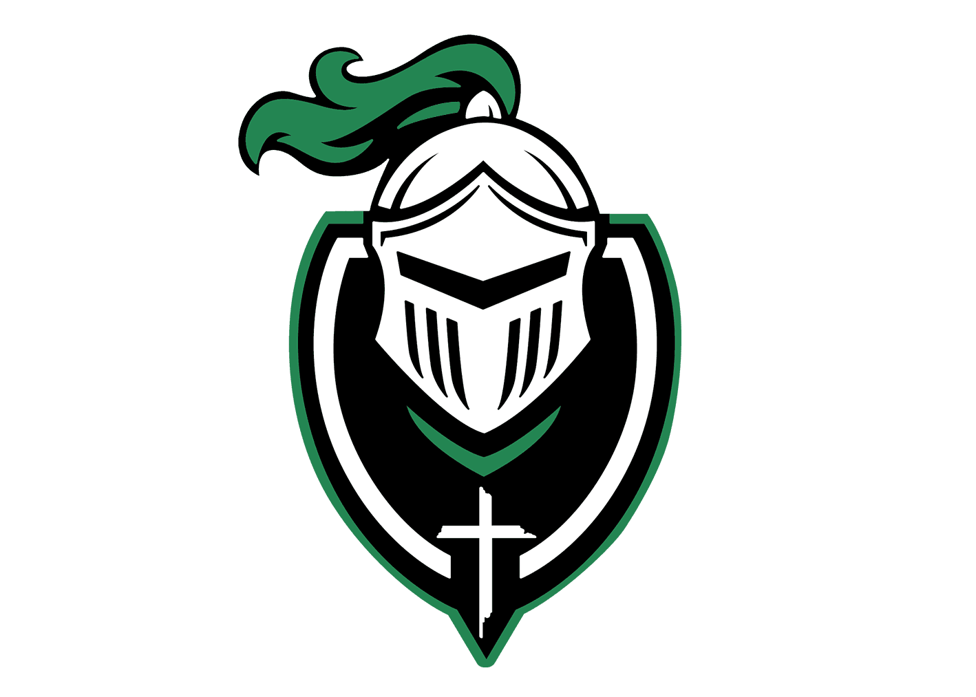 Knight Event Logo of the Bergan School knight holding a stein and pretzel dressed for Octoberfest.
