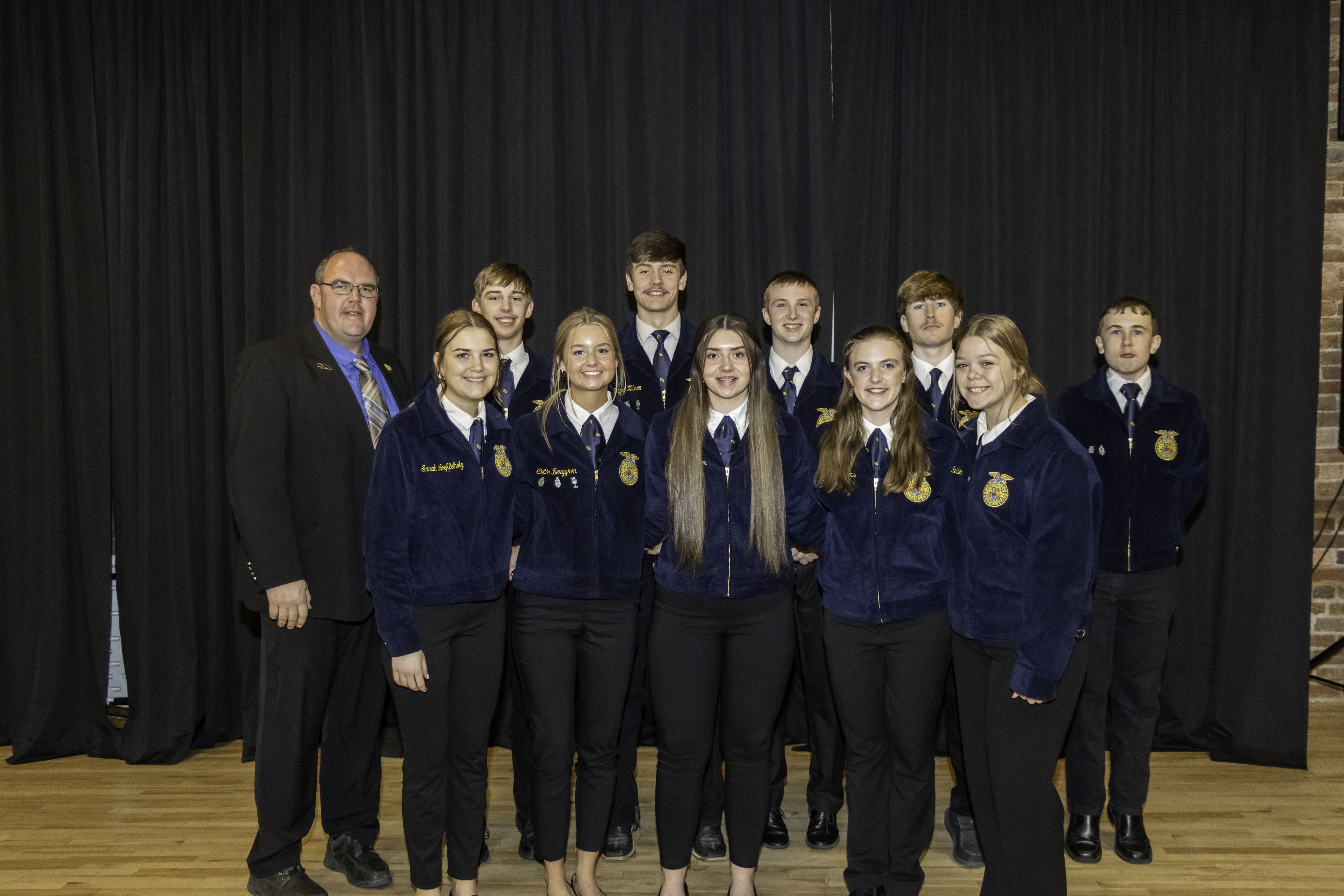 Pleasanton FFA was recognized as one of the top two chapters for their involvement with the I Believe in the Future of Ag program.