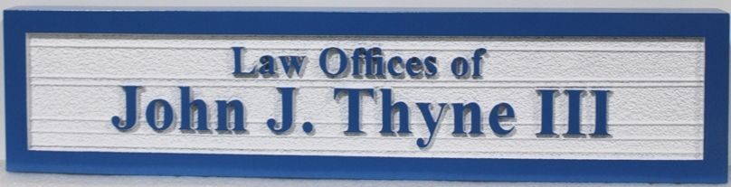 A10572 - Carved Sign for the "Law Offices of John J. Thyne III"
