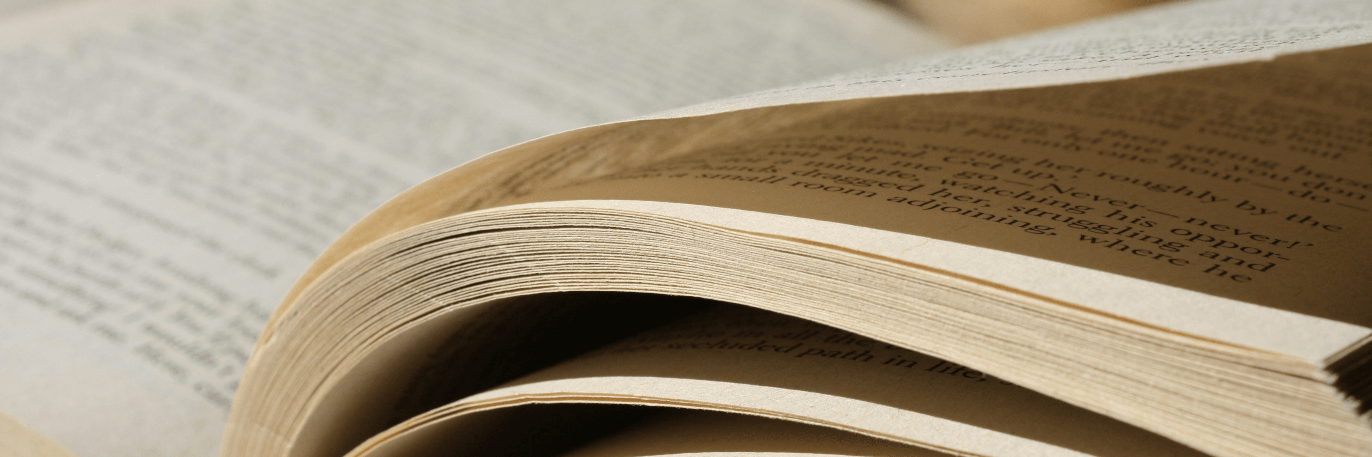 Sideways photo of book pages