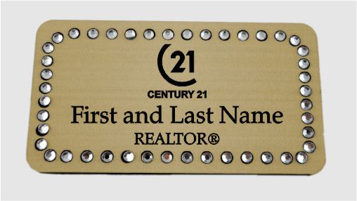 C21 TAN RECTANGLE BLING