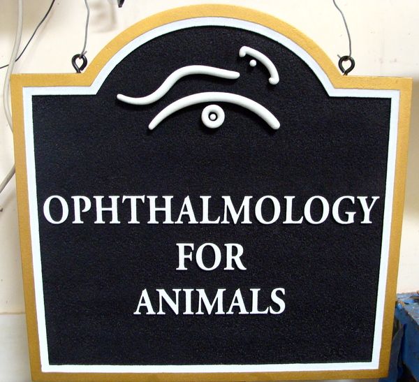 BB11736 - Carved and Sandblasted Sign for Veterinarian Office, Opthalmology for Animals 
