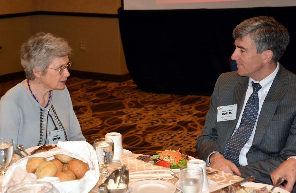 Sally Botsai and John C. Inglis at the 2015 AFIO Spring Luncheon