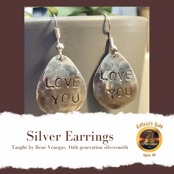 Sterling Silver Earrings, Sat Sept 13 At 10am (Taught By Rene In Classroom A & B $44)