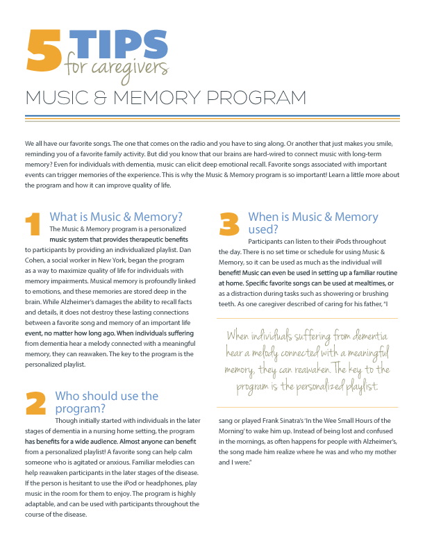 5 Tips for Music & Memory