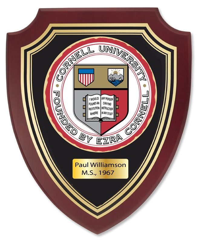 EA-2120 - Seal of Cornell University on Mahogany Plaque