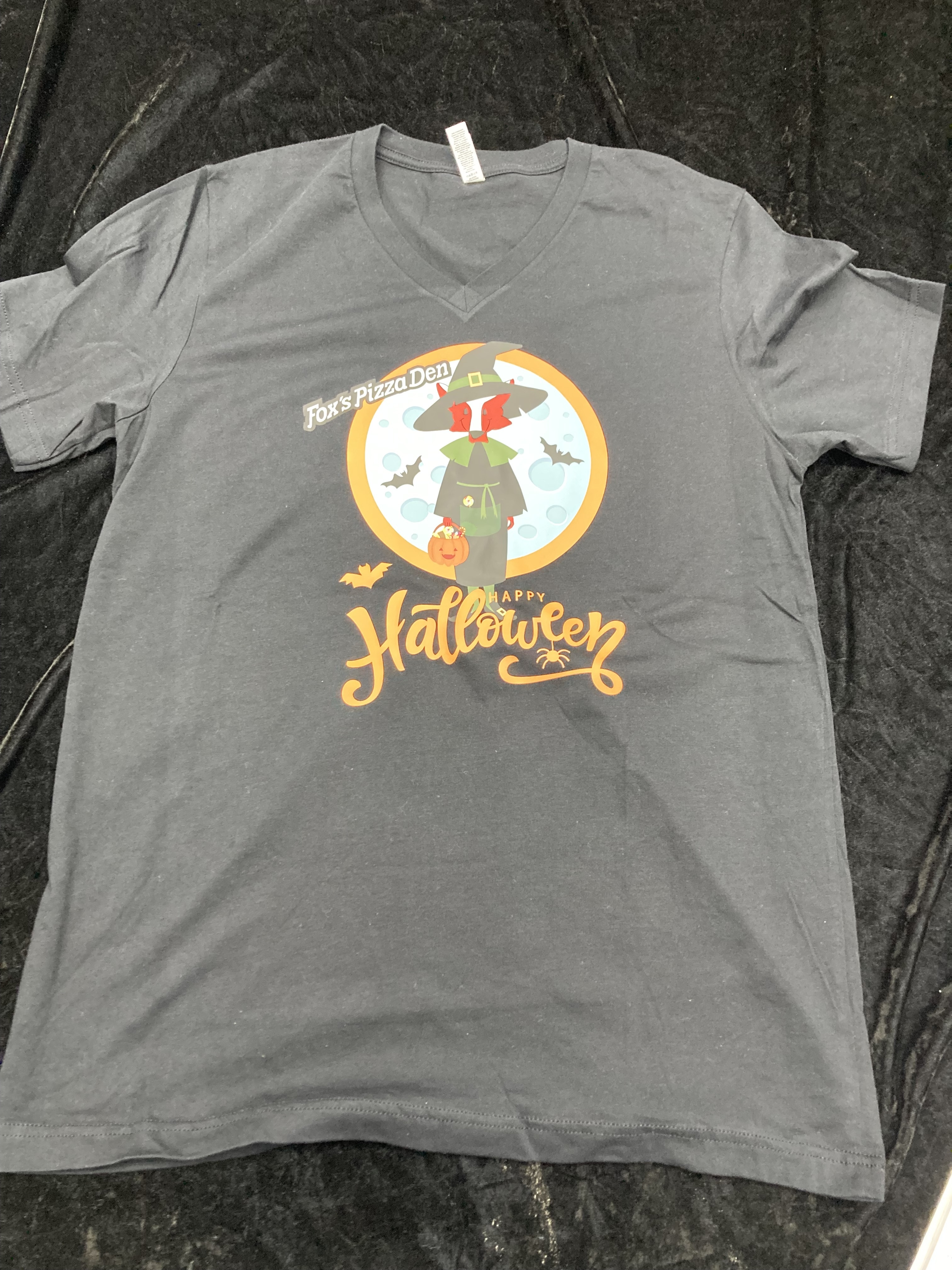 SALE 2024 Halloween Logo - Large Black V-Neck T-Shirt