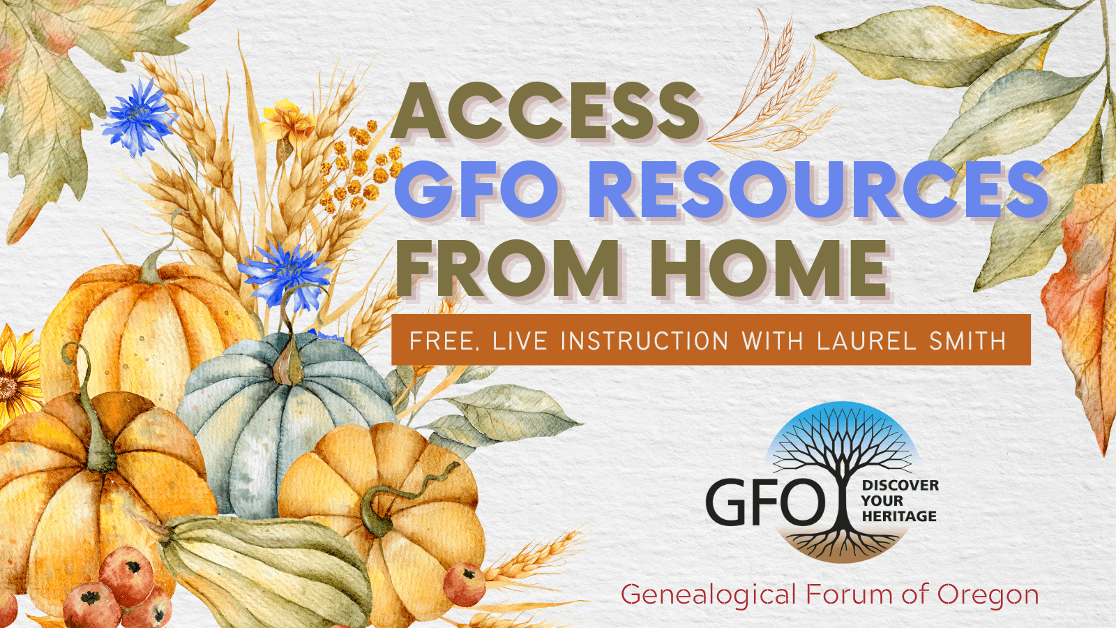 Access GFO Member Resources from Home - FREE