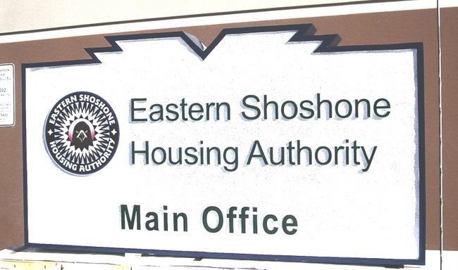 KA20525 - Carved HDU Sign for Eastern Shoshone Housing Authority Main Office